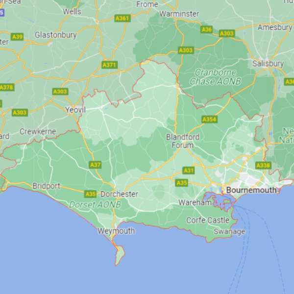 Dorset on UK Map