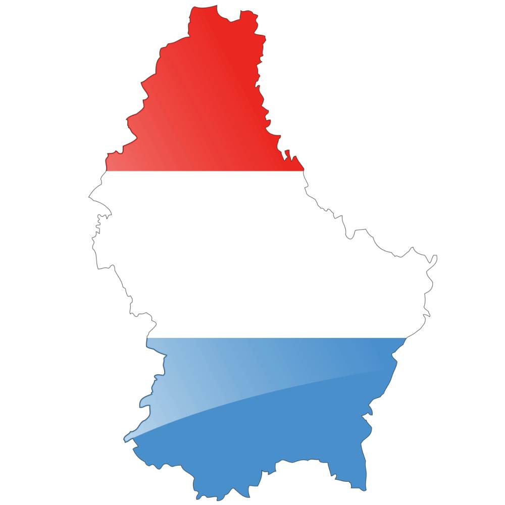 Luxembourg Map Flag Concept