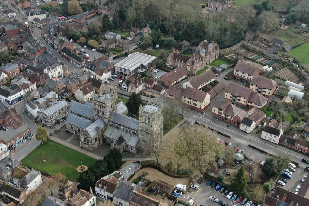 Aerial view of Wimborne