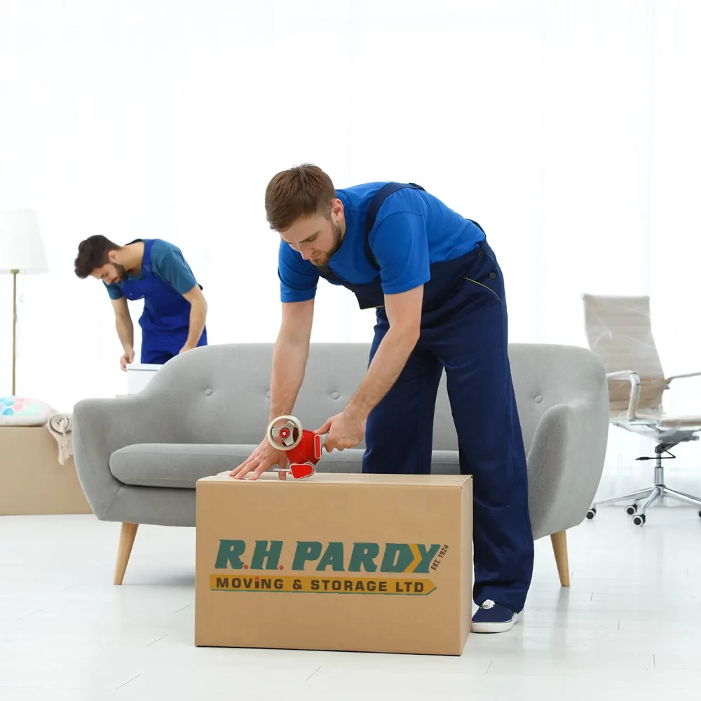 Moving-service-preparing-furniture-to-move