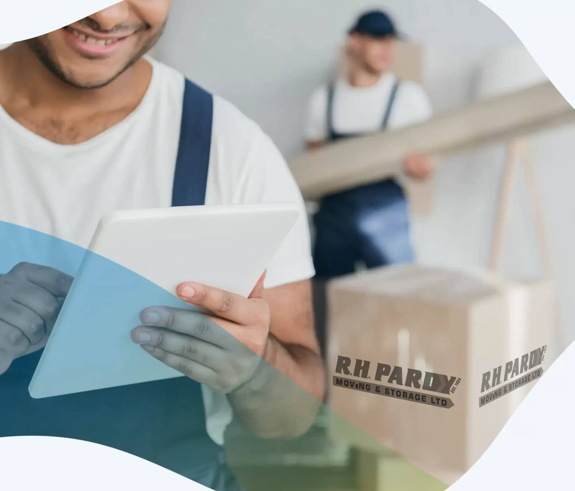 Moving-service-guy-holding-a tablet-contact-us-wave-logo Moving-service-guy-holding-a tablet-contact-us-wave-logo