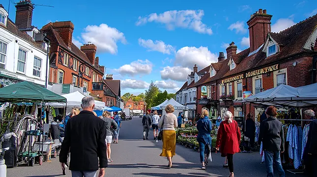 3. A Bustling Market Town Vibe